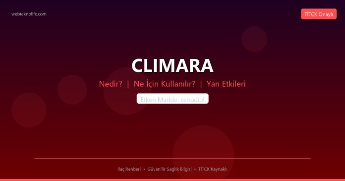 CLIMARA nedir ne işe yarar - ilaç bilgisi