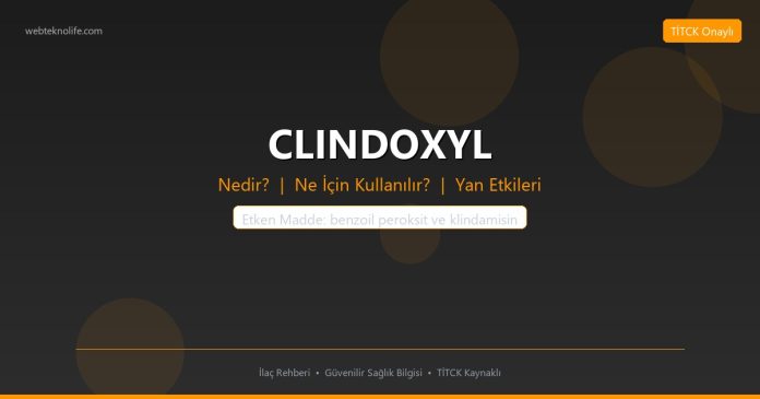 CLINDOXYL nedir ne işe yarar - ilaç bilgisi
