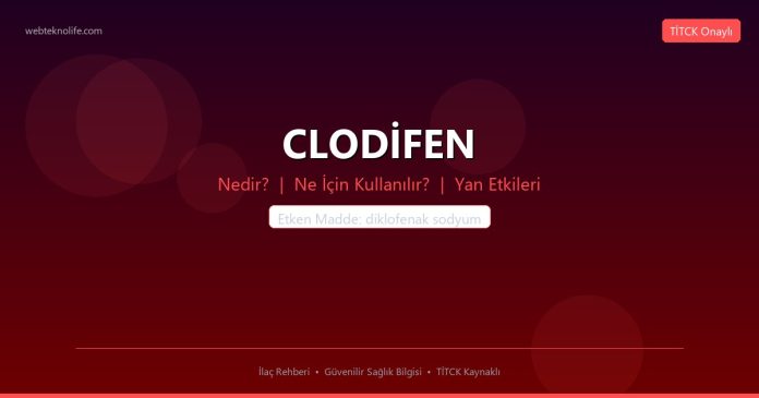 CLODİFEN nedir ne işe yarar - ilaç bilgisi