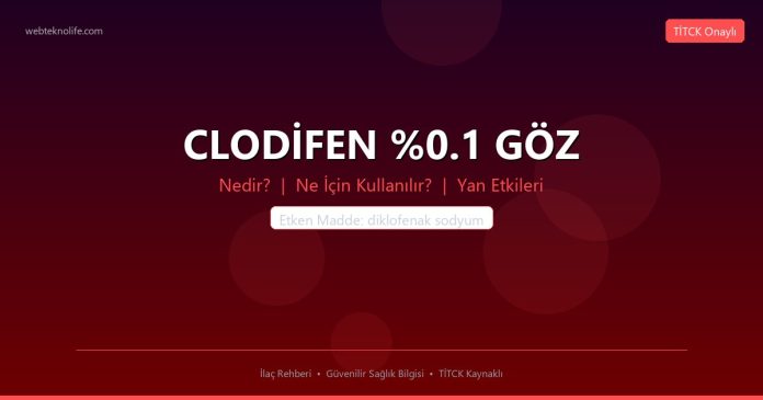 CLODİFEN %0.1 GÖZ nedir ne işe yarar - ilaç bilgisi