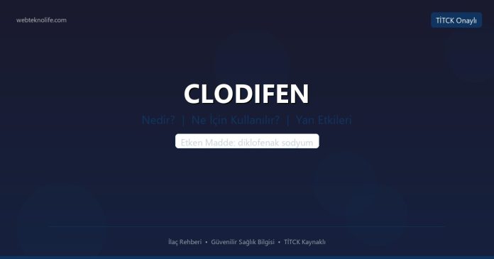 CLODIFEN nedir ne işe yarar - ilaç bilgisi