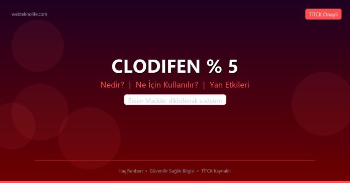 CLODIFEN % 5 nedir ne işe yarar - ilaç bilgisi