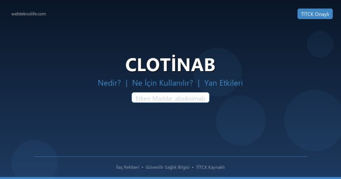 CLOTİNAB nedir ne işe yarar - ilaç bilgisi