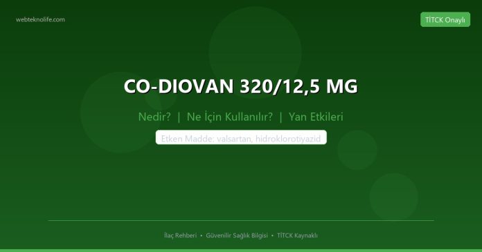 CO-DIOVAN 320/12,5 MG nedir ne işe yarar - ilaç bilgisi