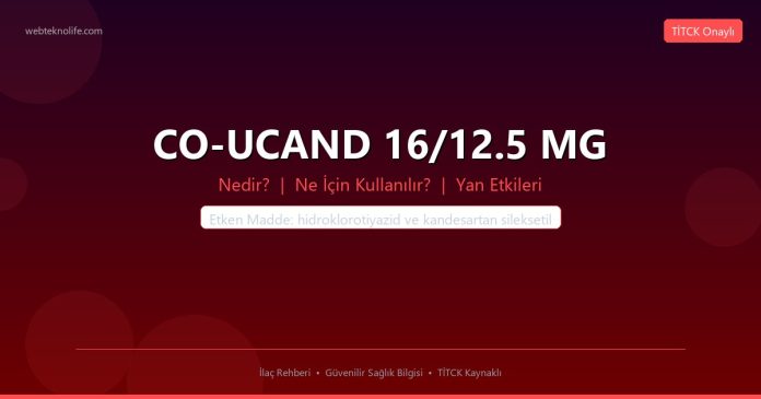 CO-UCAND 16/12.5 MG nedir ne işe yarar - ilaç bilgisi