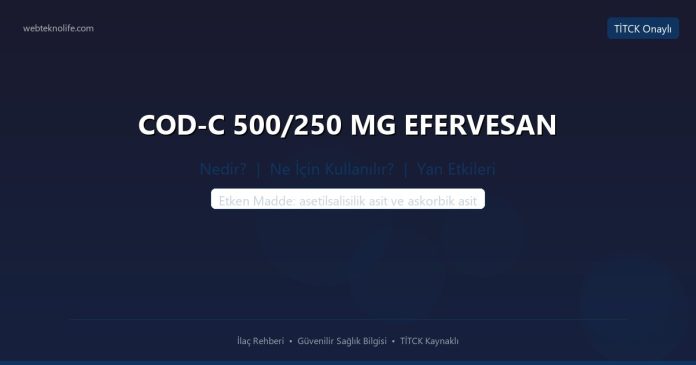 COD-C 500/250 MG EFERVESAN nedir ne işe yarar - ilaç bilgisi