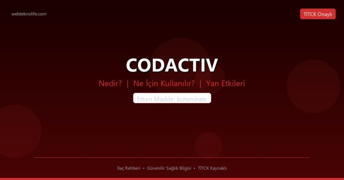 CODACTIV nedir ne işe yarar - ilaç bilgisi