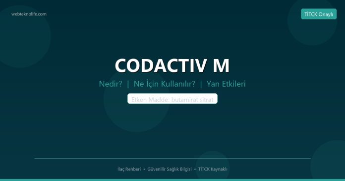 CODACTIV M nedir ne işe yarar - ilaç bilgisi
