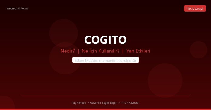 COGITO nedir ne işe yarar - ilaç bilgisi