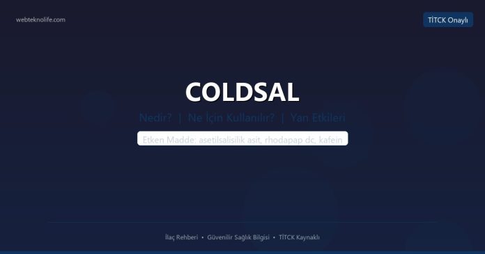 COLDSAL nedir ne işe yarar - ilaç bilgisi
