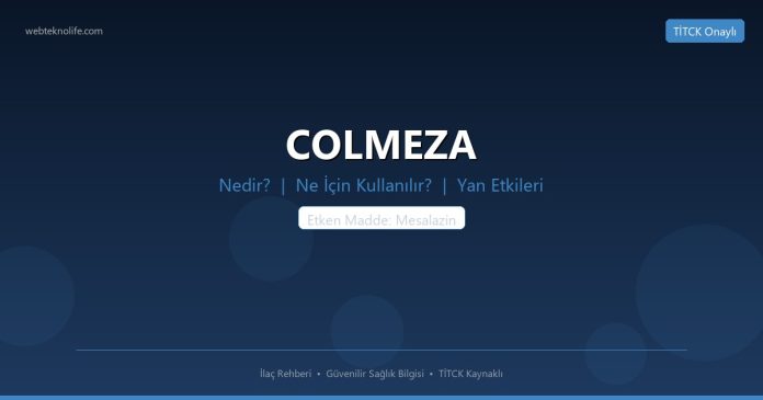 COLMEZA nedir ne işe yarar - ilaç bilgisi