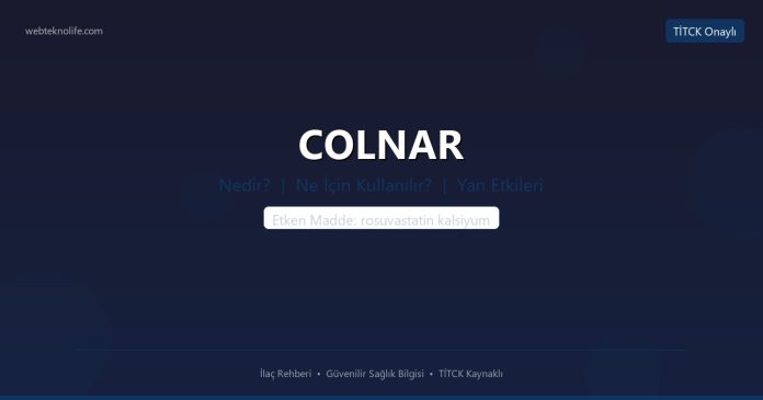 COLNAR nedir ne işe yarar - ilaç bilgisi