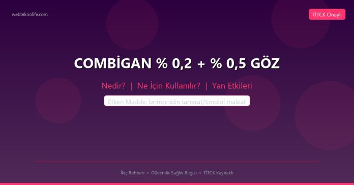COMBİGAN % 0,2 + % 0,5 GÖZ nedir ne işe yarar - ilaç bilgisi