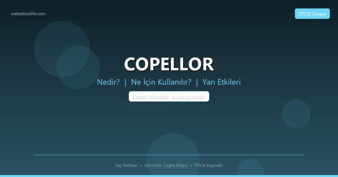 COPELLOR nedir ne işe yarar - ilaç bilgisi