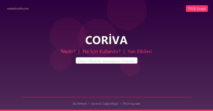 CORİVA nedir ne işe yarar - ilaç bilgisi