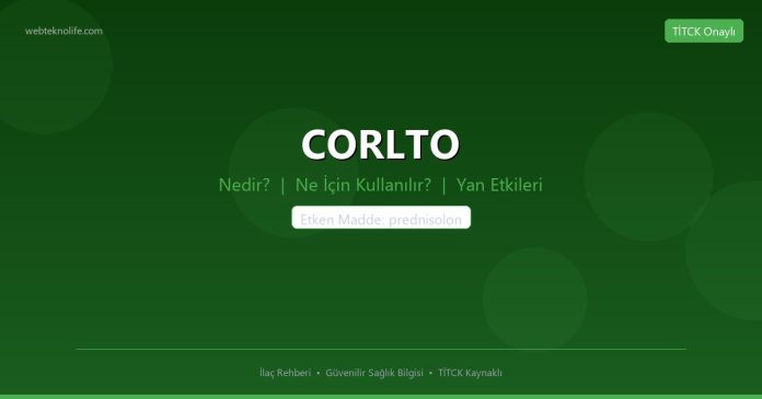 CORLTO nedir ne işe yarar - ilaç bilgisi