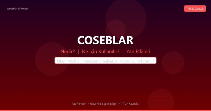 COSEBLAR nedir ne işe yarar - ilaç bilgisi
