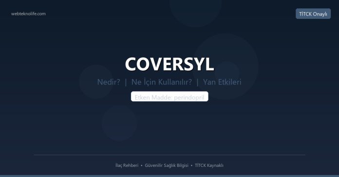 COVERSYL nedir ne işe yarar - ilaç bilgisi
