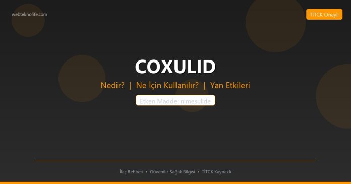 COXULID nedir ne işe yarar - ilaç bilgisi