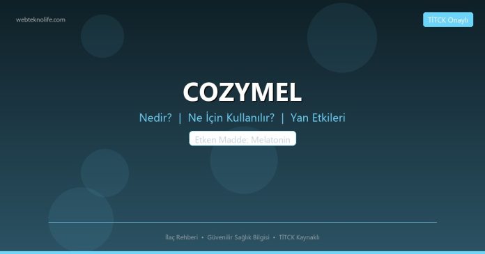 COZYMEL nedir ne işe yarar - ilaç bilgisi