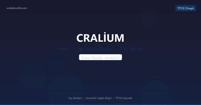 CRALİUM nedir ne işe yarar - ilaç bilgisi