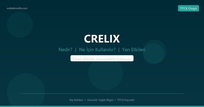 CRELIX nedir ne işe yarar - ilaç bilgisi