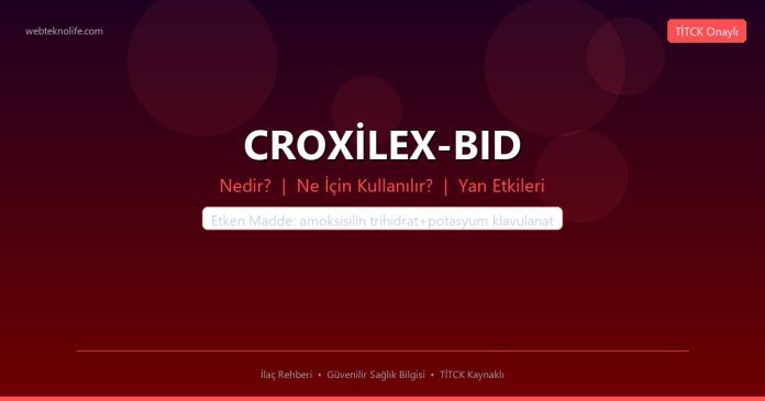 CROXİLEX-BID nedir ne işe yarar - ilaç bilgisi
