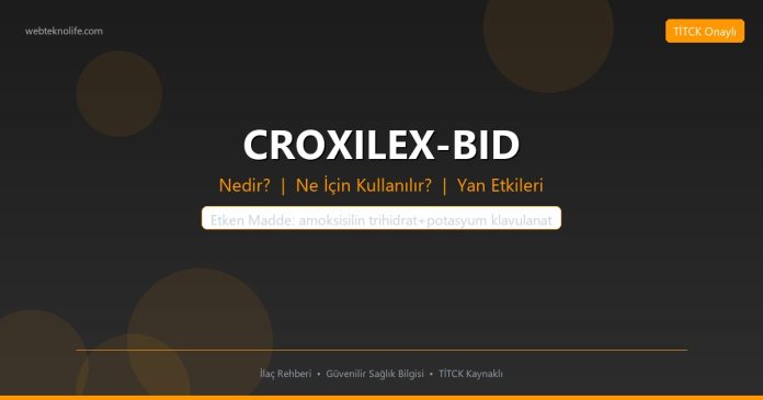 CROXILEX-BID nedir ne işe yarar - ilaç bilgisi