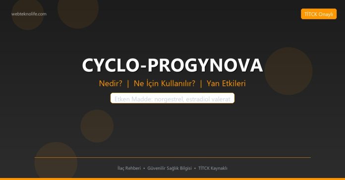 CYCLO-PROGYNOVA nedir ne işe yarar - ilaç bilgisi