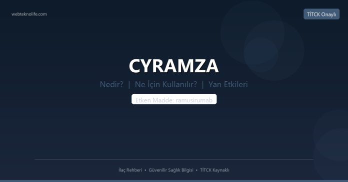 CYRAMZA nedir ne işe yarar - ilaç bilgisi