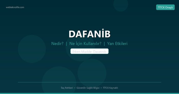 DAFANİB nedir ne işe yarar - ilaç bilgisi