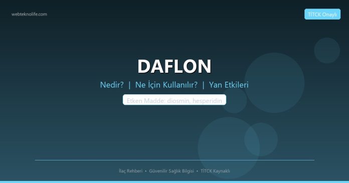 DAFLON nedir ne işe yarar - ilaç bilgisi