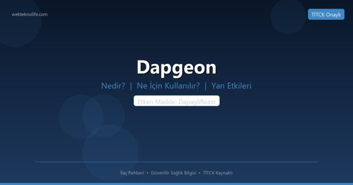 Dapgeon nedir ne işe yarar - ilaç bilgisi