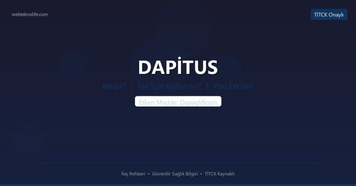 DAPİTUS nedir ne işe yarar - ilaç bilgisi