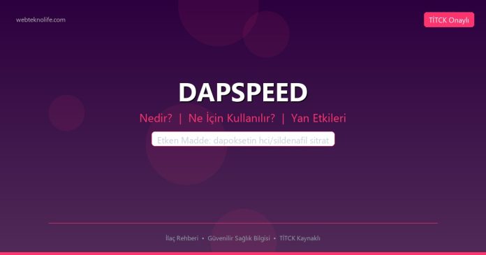 DAPSPEED nedir ne işe yarar - ilaç bilgisi