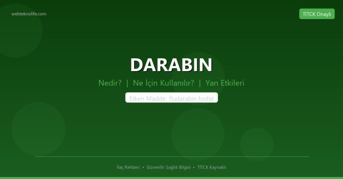 DARABIN nedir ne işe yarar - ilaç bilgisi