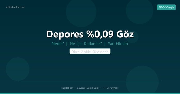 Depores %0,09 Göz nedir ne işe yarar - ilaç bilgisi