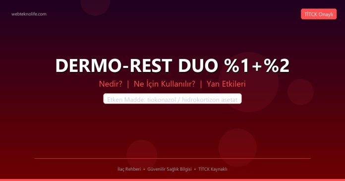 DERMO-REST DUO %1+%2 nedir ne işe yarar - ilaç bilgisi