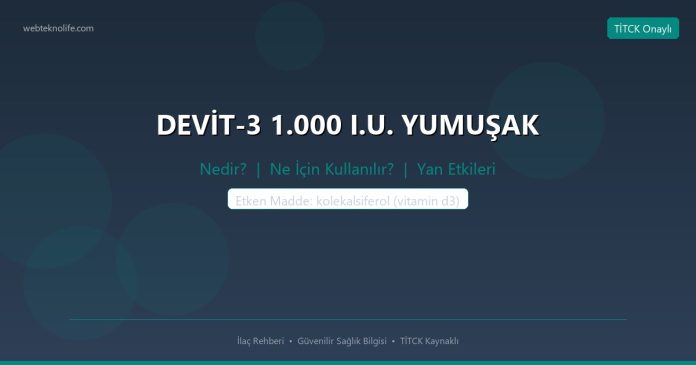 DEVİT-3 1.000 I.U. YUMUŞAK nedir ne işe yarar - ilaç bilgisi