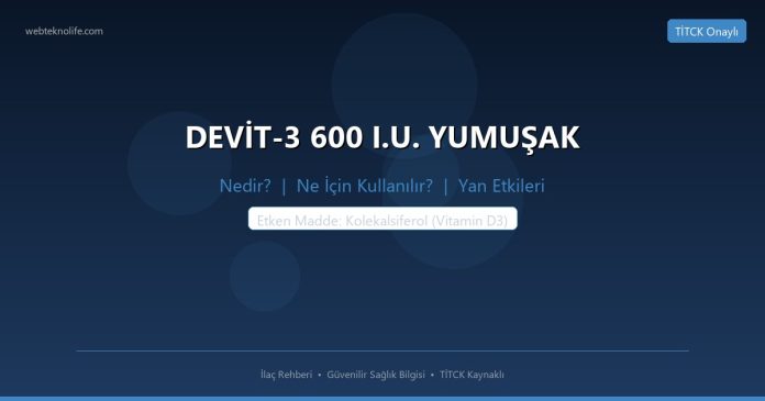 DEVİT-3 600 I.U. YUMUŞAK nedir ne işe yarar - ilaç bilgisi