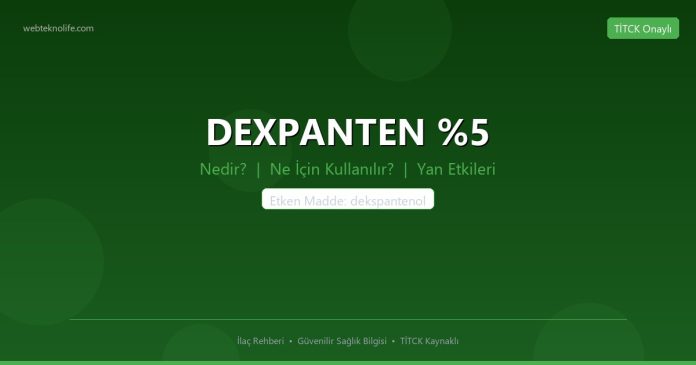 DEXPANTEN %5 nedir ne işe yarar - ilaç bilgisi