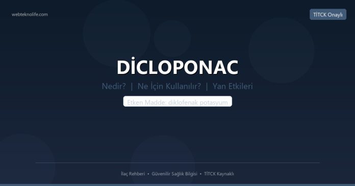 DİCLOPONAC nedir ne işe yarar - ilaç bilgisi