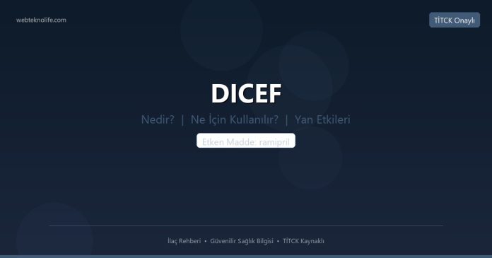 DICEF nedir ne işe yarar - ilaç bilgisi