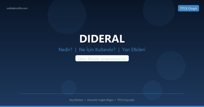 DIDERAL nedir ne işe yarar - ilaç bilgisi