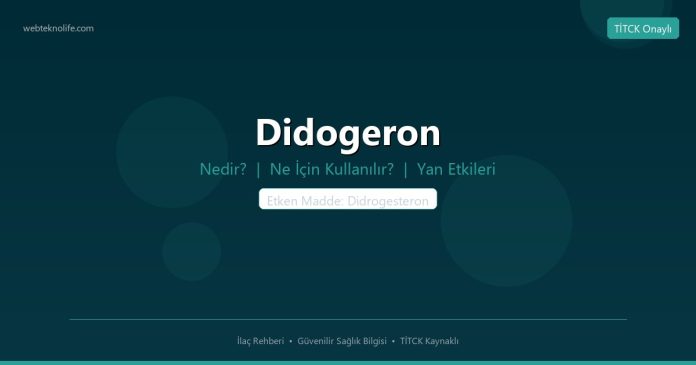 Didogeron nedir ne işe yarar - ilaç bilgisi