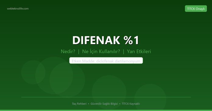 DIFENAK %1 nedir ne işe yarar - ilaç bilgisi