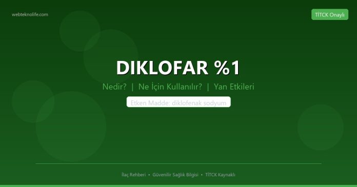 DIKLOFAR %1 nedir ne işe yarar - ilaç bilgisi