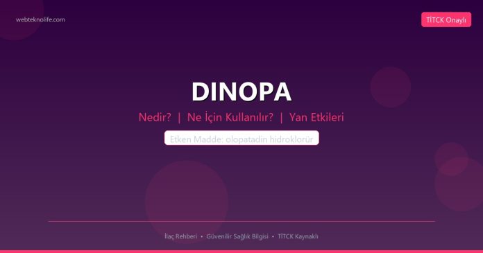 DINOPA nedir ne işe yarar - ilaç bilgisi