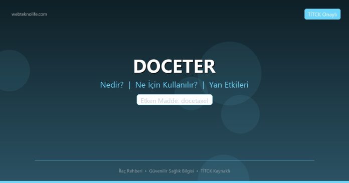 DOCETER nedir ne işe yarar - ilaç bilgisi