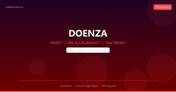 DOENZA nedir ne işe yarar - ilaç bilgisi